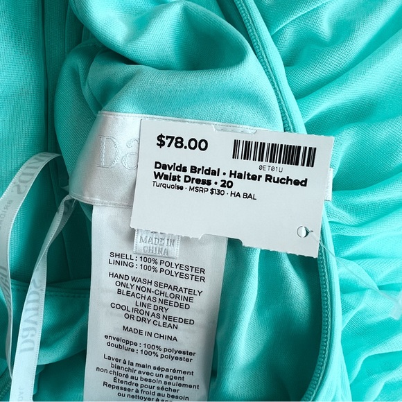 David’s Bridal • Halter Ruched Waist Dress • 20 - Picture 8 of 9